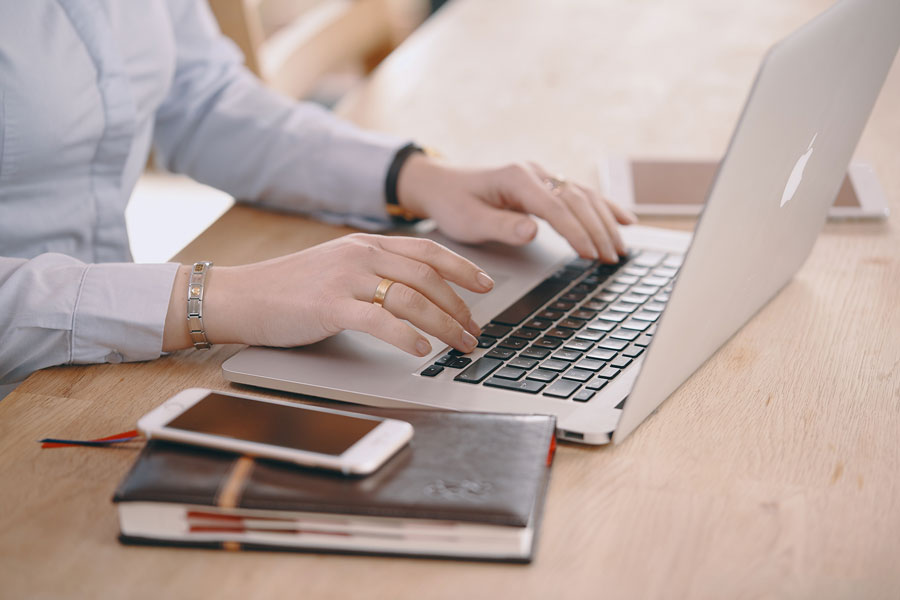 Professional woman at a laptop