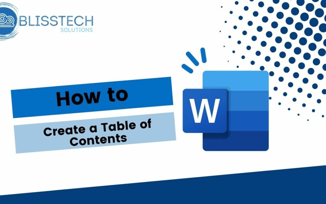 Tech Tip: How to create a table of content in Word