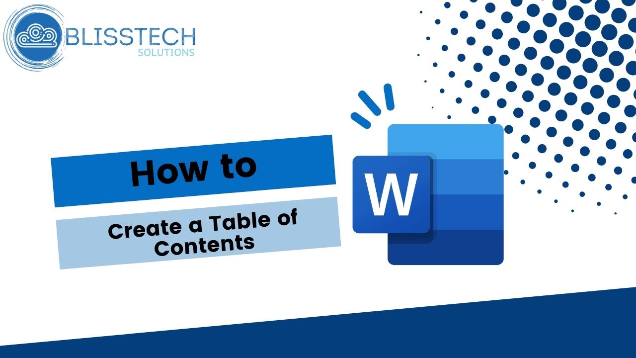 Tech Tip: How to create a table of content in Word